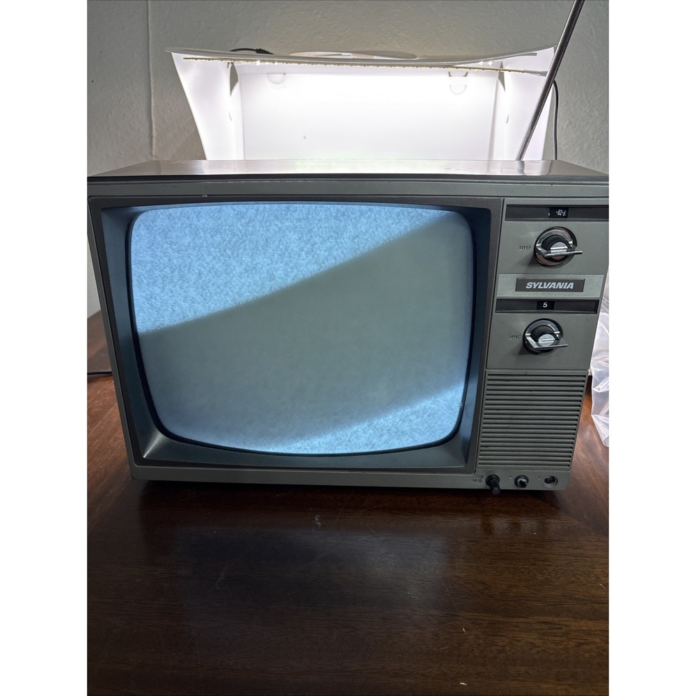 SYLVANIA Vintage Television Set Beige Brown